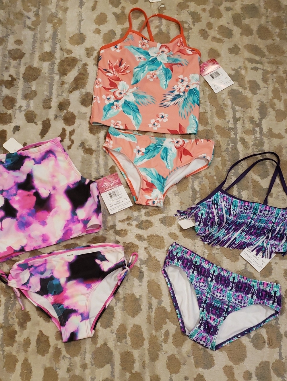 3 NWT Kanu Surf Girls Swim Sets